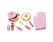 Dětské dřevěné nádobí Viga-snídaně růžové - Růžová