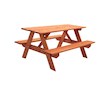 Dětské dřevěné posezení lavice a stůl NEW BABY 118 x 90 cm - Transparentní