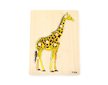 Dětské dřevěné puzzle vkládačka Montessori Viga Žirafa - Multicolor