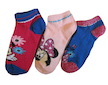 Dětské kotníkové ponožky Minnie 3 páry (ue0602) - růžovo-modrá