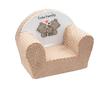 Dětské křeslo z Minky New Baby Cute Family cappuccino - Hnědá