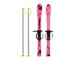 Dětské lyže s vázáním a holemi Baby Mix 90 cm růžové - Růžová