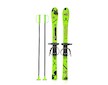 Dětské lyže s vázáním a holemi Baby Mix 90 cm zelené - Zelená