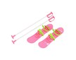 Dětské lyže s vázáním a holemi Baby Mix BIG FOOT 42 cm růžové - Růžová