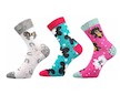 Dětské ponožky Boma 3 páry (kocka1190) - růžovo-tyrkysová