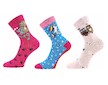 Dětské ponožky Boma 3 páry (kocka1199) - růžovo-tyrkysová
