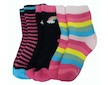 Dívčí froté termo ponožky Sockswear 3páry (54863a) - černo-růžová