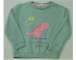 Dívčí mikina dinosaurus vel. 104-110 - sv. zelená