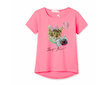 Dívčí triko s krátkým rukávem Kugo (WT9306) - tm. růžová