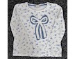 Dívčí triko s mašličkou Next, vel. 110 - bílo-modrá