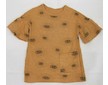Dívčí triko s nabíranými rukávy, vel. 110/116 - oranžová