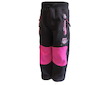 Dívčí zateplené softhellové kalhoty Kugo (HK1667) - černo-růžová
