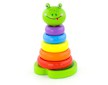 Dřevěná skládací pyramida pro nejmenší Viga Žába - Multicolor