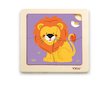 Dřevěné puzzle pro nejmenší Viga 4 ks Lev - Multicolor