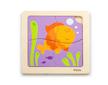 Dřevěné puzzle pro nejmenší Viga 4 ks Rybka - Multicolor
