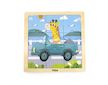 Dřevěné puzzle pro nejmenší Viga 9 ks Auto - Multicolor