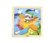 Dřevěné puzzle pro nejmenší Viga 9 ks Letadlo - Multicolor