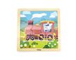 Dřevěné puzzle pro nejmenší Viga 9 ks Vlak - Multicolor