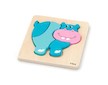 Dřevěné puzzle pro nejmenší Viga Hroch - Multicolor