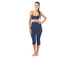 GINA dámské Capri s vysokým pasem sportovní, bezešvé, klasické, jednobarevné ECO Bamboo Sport 95038P  - lékořice tomato M/L