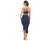 GINA dámské Capri s vysokým pasem sportovní, bezešvé, klasické, jednobarevné ECO Bamboo Sport 95038P  - lékořice tomato M/L