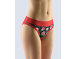 GINA dámské kalhotky bokové - brazilky, šité, s potiskem Disco XIV 16138P  - červená malinová 34/36 - červená malinová