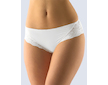 GINA dámské kalhotky francouzské, šité, bokové, s krajkou, jednobarevné La Femme 14077P  - bílá  34/36