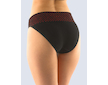 GINA dámské kalhotky klasické s úzkým bokem, úzký bok, bezešvé, jednobarevné Bamboo Dots 00032P  - černá červená S/M