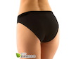 GINA dámské kalhotky klasické s úzkým bokem, úzký bok, bezešvé, jednobarevné Eco Bamboo 00037P  - černá  M/L