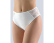 GINA dámské kalhotky klasické, širší bok, šité, s krajkou, jednobarevné  10154P  - bílá  46/48 - Bílá