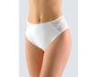 GINA dámské kalhotky klasické, širší bok, šité, s krajkou, jednobarevné  10217P  - bílá  42/44 - Bílá