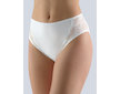 GINA dámské kalhotky klasické, širší bok, šité, s krajkou, jednobarevné Delicate 10189P  - bílá  54/56
