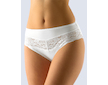GINA dámské kalhotky klasické, širší bok, šité, s krajkou, jednobarevné La Femme 10121P  - bílá  34/36 - Bílá
