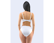 GINA dámské kalhotky klasické, širší bok, šité, s krajkou, jednobarevné La Femme 2 10203P  - bílá  38/40