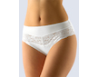 GINA dámské kalhotky klasické, širší bok, šité, s krajkou, jednobarevné La Femme 2 10211P  - bílá  38/40 - Bílá