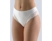 GINA dámské kalhotky klasické, širší bok, šité, s krajkou, jednobarevné Sensuality 10219P  - bílá  42/44