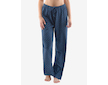 GINA dámské kalhoty dlouhé pyžamové dámské, šité, bokové, s potiskem Pyžama 2022 19147P  - lékořice petrolejová S