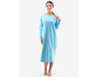 GINA dámské košilka noční dámská dlouhý rukáv, šité, s potiskem Pyžama 2022 19131P  - sv. tyrkysová azurová M - sv. tyrkysová azurová