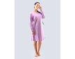 GINA dámské košilka noční dámská dlouhý rukáv, šité, s potiskem Pyžama 2021 19117P  - hortenzie sacharóza M - hortenzie sacharóza