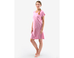GINA dámské košilka noční dámská krátký rukáv, šité, s potiskem Pyžama 2022 19132P  - růžovofialová pink L