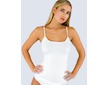 GINA dámské košilka prodloužená, úzká ramínka, bezešvé, jednobarevné Bamboo PureLine 08016P  - bílá  L/XL - Bílá