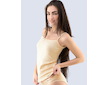 GINA dámské košilka prodloužená, úzká ramínka, bezešvé, jednobarevné Bamboo PureLine 08016P  - tělová  M/L
