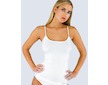 GINA dámské košilka prodloužená, úzká ramínka, bezešvé, jednobarevné MicroBavlna 08015P  - bílá  L/XL - Bílá