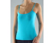 GINA dámské košilka, úzká ramínka, bezešvé, jednobarevné MicroBavlna 08004P  - azurová  L/XL - azurová