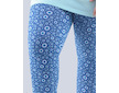 GINA dámské pyžamo 3/4 dámské, 3/4 kalhoty, šité, s potiskem Pyžama 2020 19104P  - aqua lékořice S