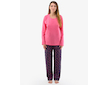 GINA dámské pyžamo dlouhé dámské, šité, s potiskem Pyžama 2022 19137P  - purpurová lékořice L - purpurová lékořice