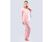 GINA dámské pyžamo dlouhé dámské, šité, s potiskem Pyžama 2021 19123P  - sv. růžová fialovohnědá L - sv. růžová fialovohnědá