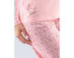 GINA dámské pyžamo dlouhé dámské, šité, s potiskem Pyžama 2021 19123P  - sv. růžová fialovohnědá S