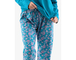 GINA dámské pyžamo dlouhé dámské, šité, s potiskem Pyžama 2022 19139P  - petrolejová lila M