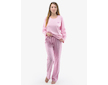 GINA dámské pyžamo dlouhé dámské, šité, s potiskem Pyžama 2022 19141P  - cukrová hvozdíková L